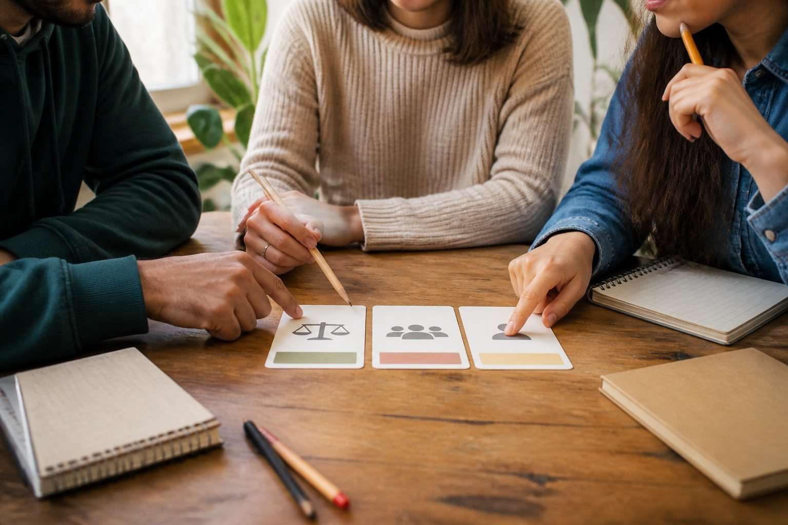 Tres fichas de carreras comparadas por tareas, asignaturas y entorno laboral