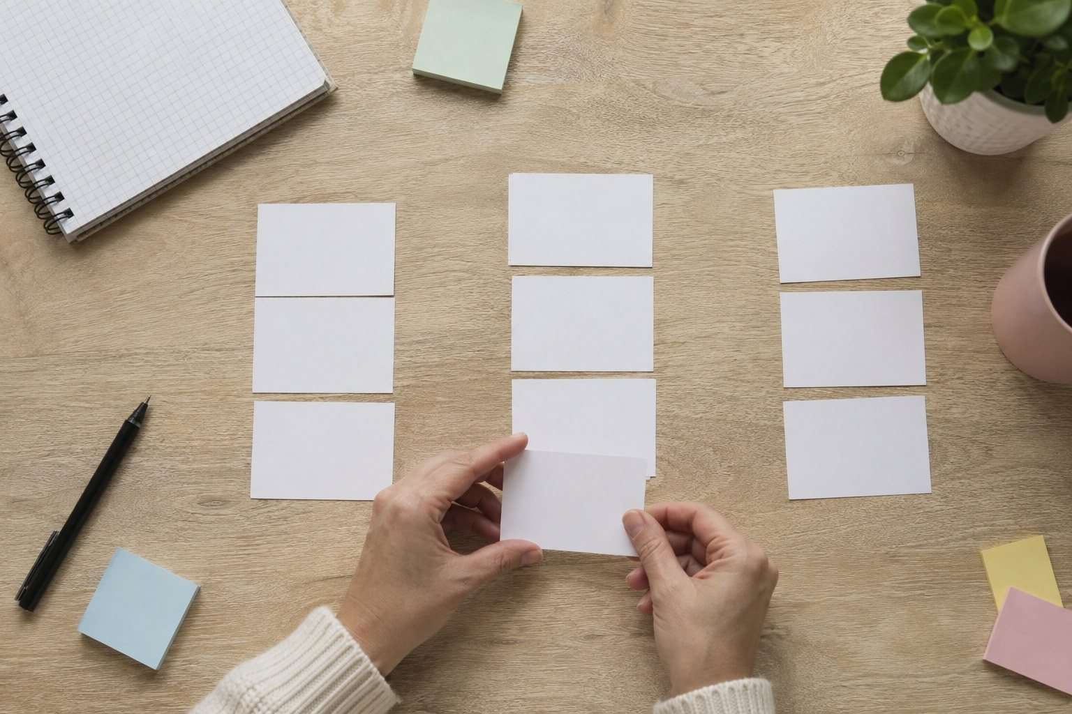 Tarjetas agrupadas para comparar intereses y aptitudes antes de elegir carrera
